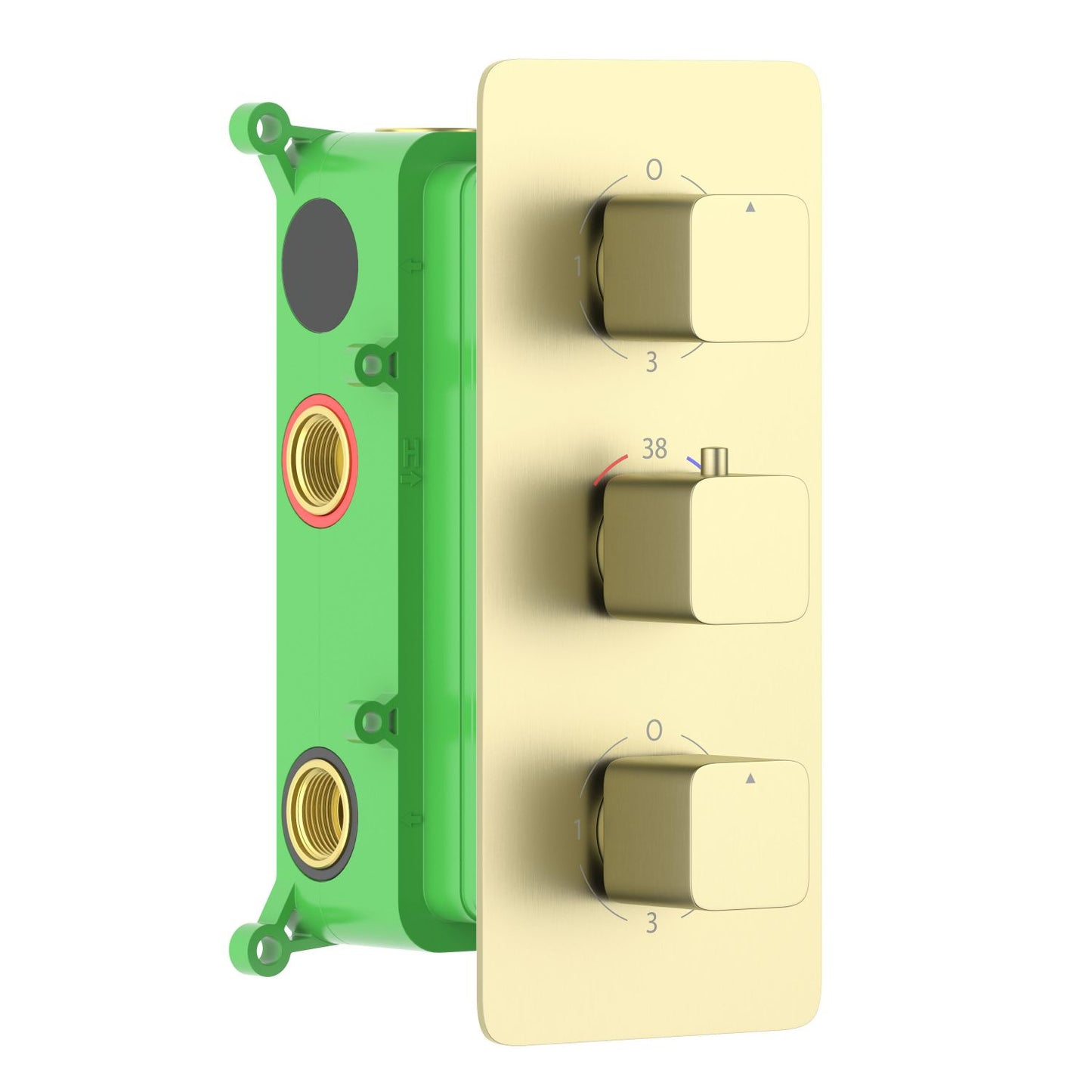 4-Function Concealed Thermostatic Shower Valve System with Simultaneous Outlet Control VT2453401