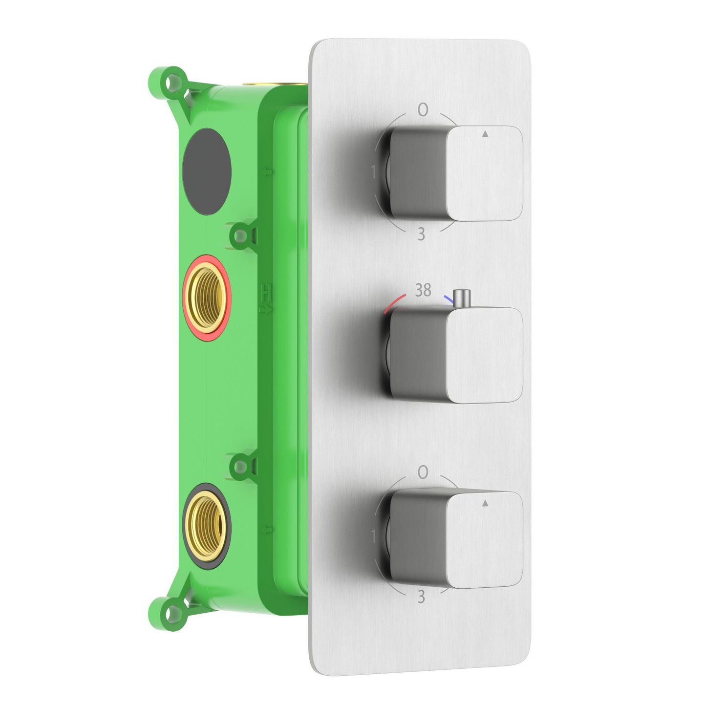 4-Function Concealed Thermostatic Shower Valve System with Simultaneous Outlet Control VT2453401