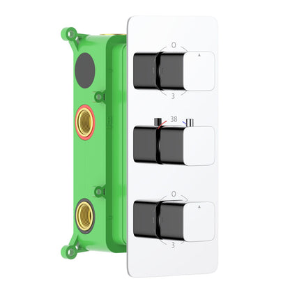 4-Function Concealed Thermostatic Shower Valve System with Simultaneous Outlet Control VT2453401