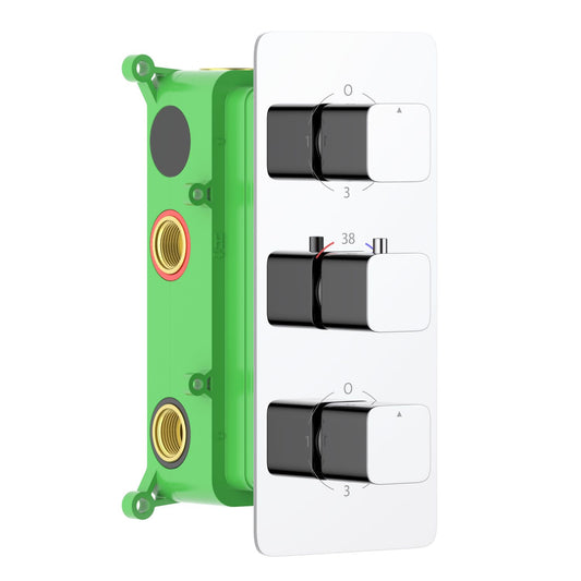 4-Function Concealed Thermostatic Shower Valve System with Simultaneous Outlet Control VT2453401