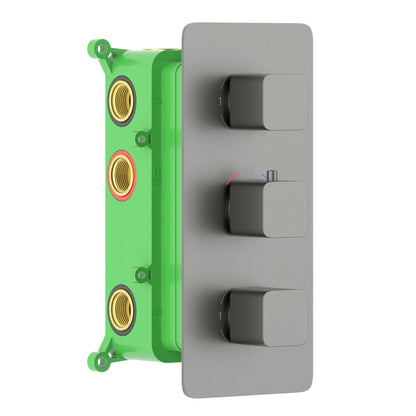 5-Function Concealed Thermostatic Shower Valve System with Simultaneous Outlet Control VT2453501