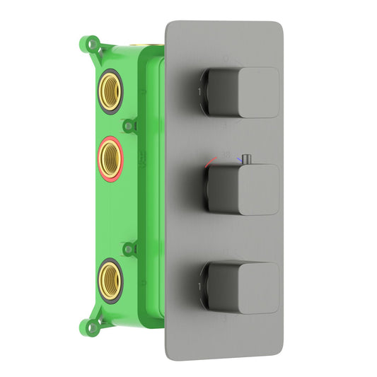 5-Function Concealed Thermostatic Shower Valve System with Simultaneous Outlet Control VT2453501