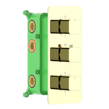 6-Function Concealed Thermostatic Shower Valve System with Simultaneous Outlet Control VT2453601