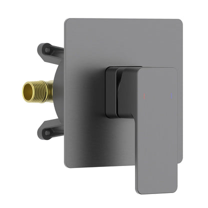 Aquavit INFINITY brushed gunmetal one-outlet pressure-balance shower valve and trim kit VT2481101