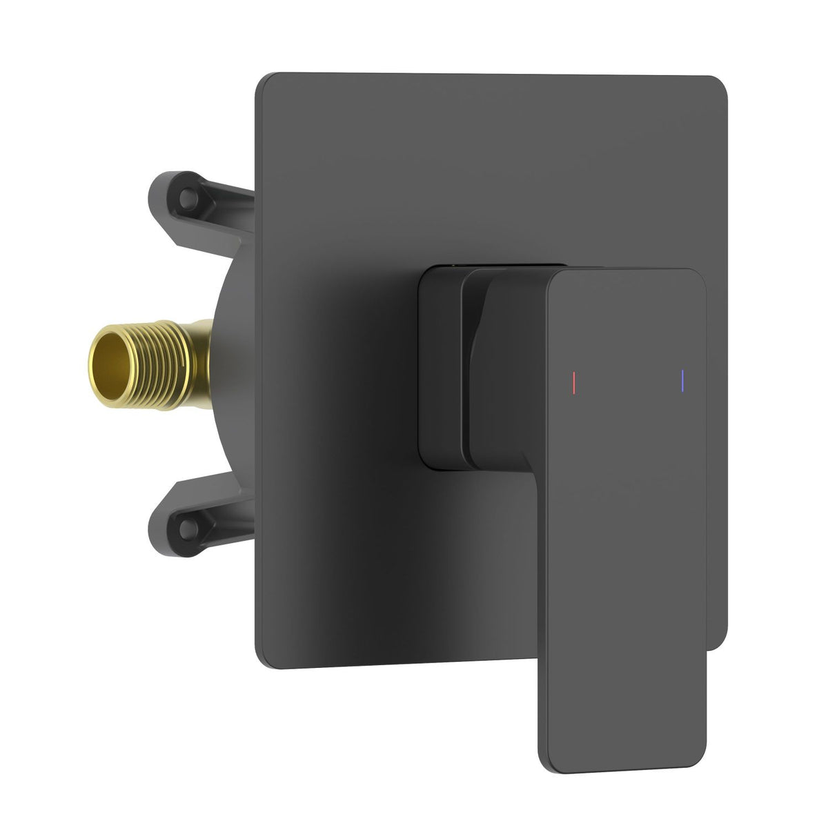 Aquavit INFINITY matte black one-outlet pressure-balance shower valve and trim kit VT2481101