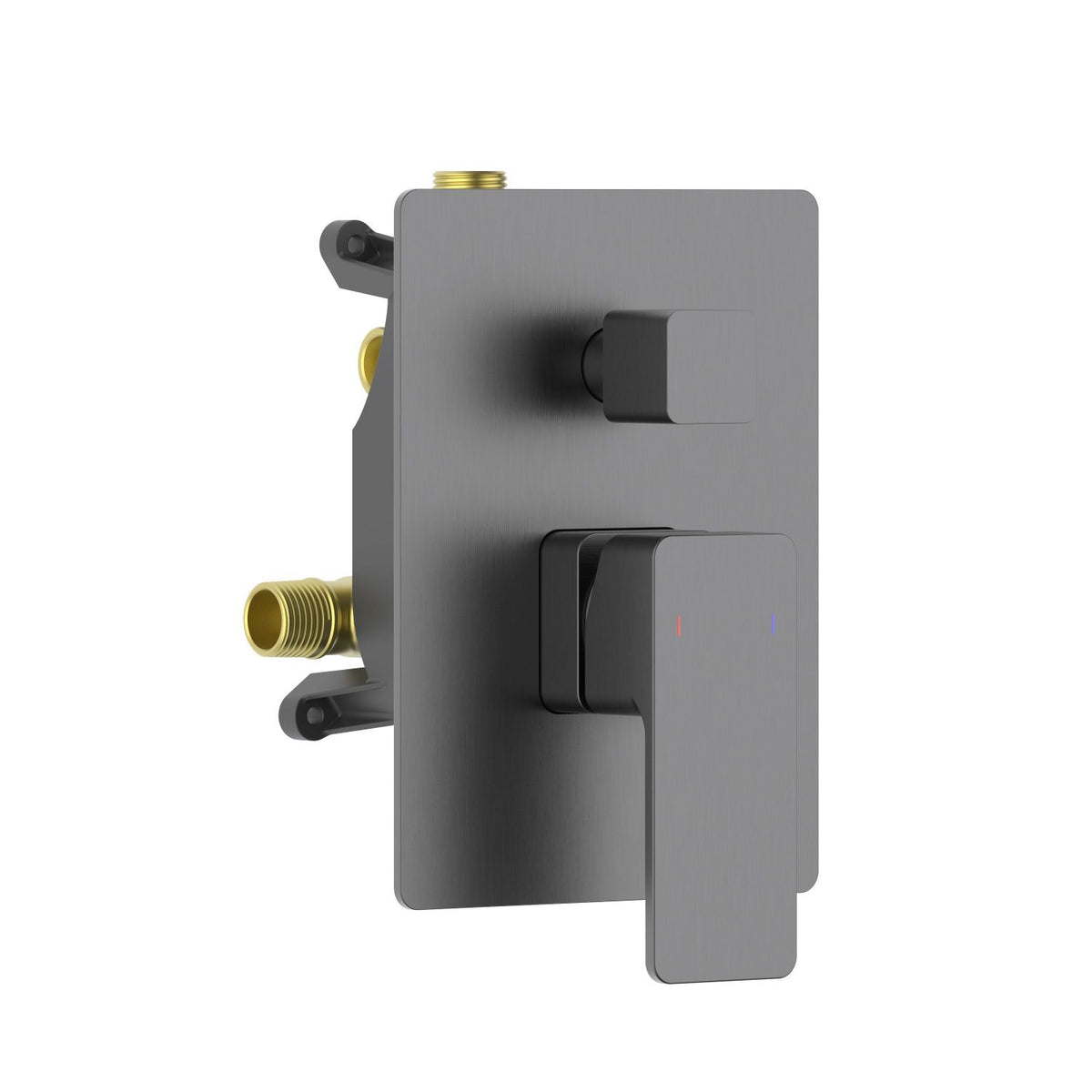 Aquavit INFINITY brushed gunmetal two-outlet pressure-balance shower valve and trim kit VT2482201