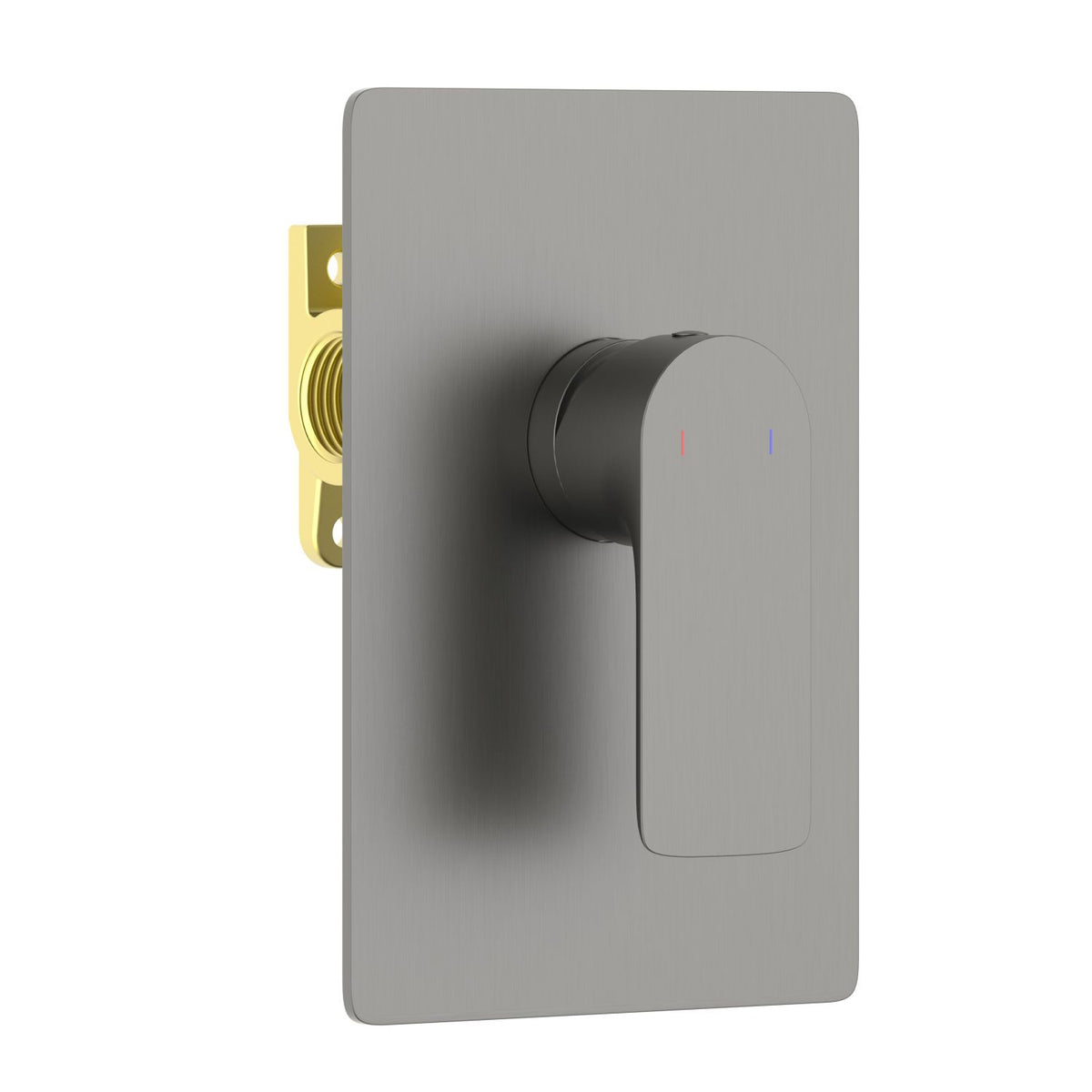 Aquavit Vision brushed gunmetal one-outlet concealed shower mixer VT2511101