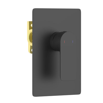 Aquavit Vision matte black one-outlet concealed shower mixer VT2511101