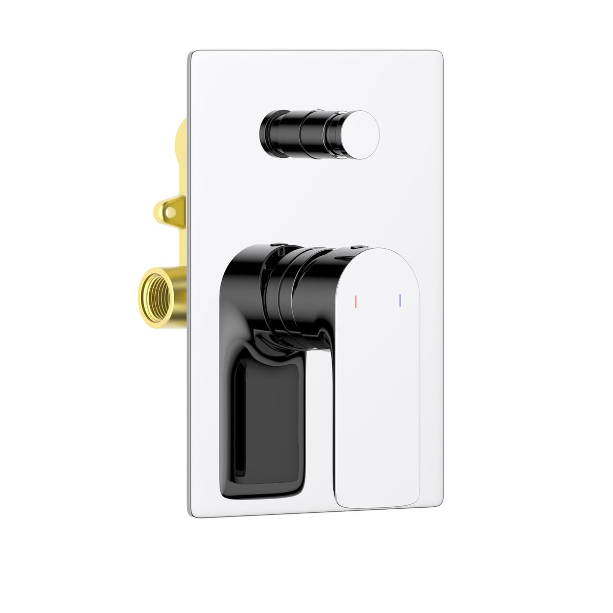 Aquavit Vision chrome two-outlet concealed shower mixer with push-in diverter VT2512201