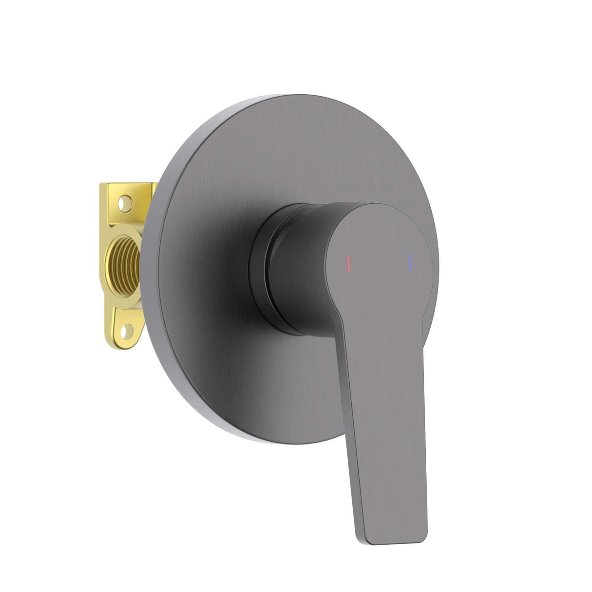 Aquavit Sense brushed gunmetal round one-outlet concealed shower mixer VT4211101VT4211101