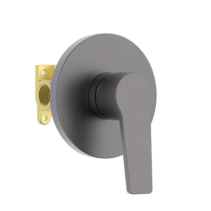 Aquavit Sense brushed gunmetal round one-outlet concealed shower mixer VT4211101VT4211101