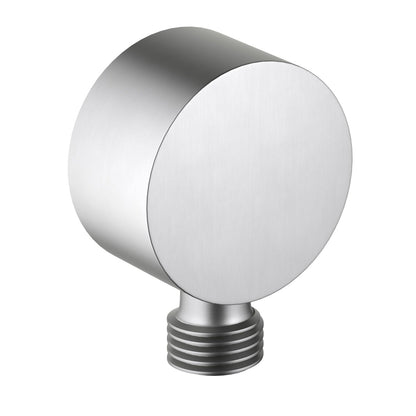 WE02 brushed nickel compact round brass hand shower supply elbow