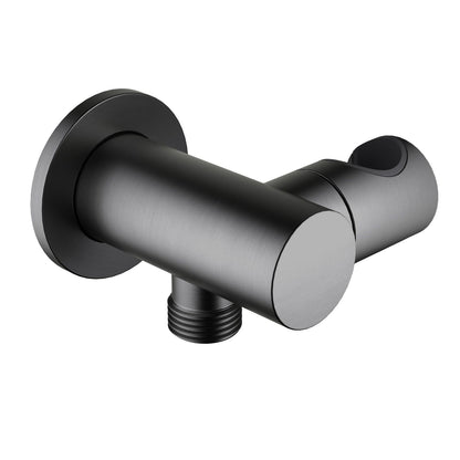 WE13 brushed gunmetal brass wall elbow with adjustable hand shower holder