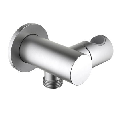 Brass Round wall elbow with shower holder WE13