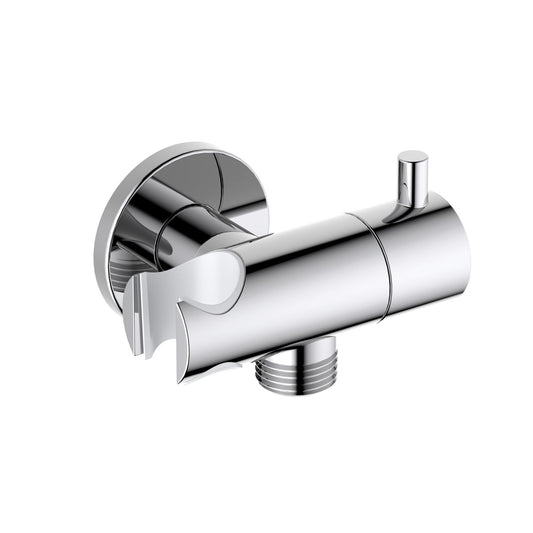 Round shower hoder with intergrated shut off WE15