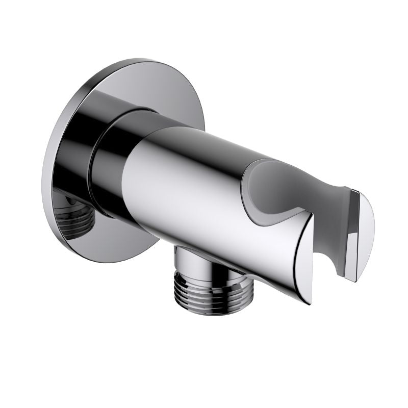 Brass round wall elbow with shower holder WE17