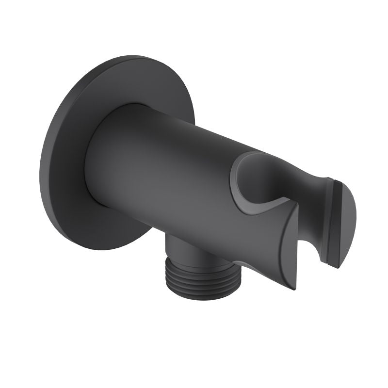 Brass round wall elbow with shower holder WE17