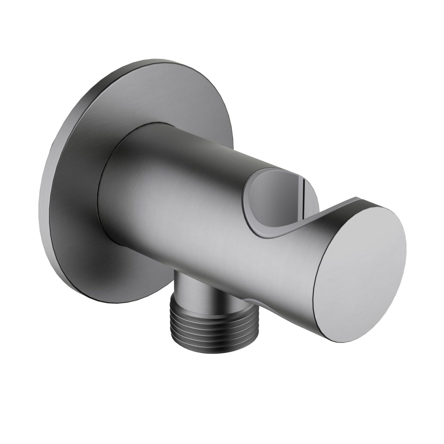 Brass round wall elbow with shower holder WE18