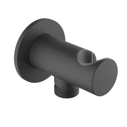 Brass round wall elbow with shower holder WE18